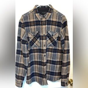 Allsaints Plaid Brown Overshirt